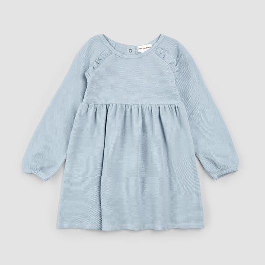Celestial Blue Dotted Jersey Dress