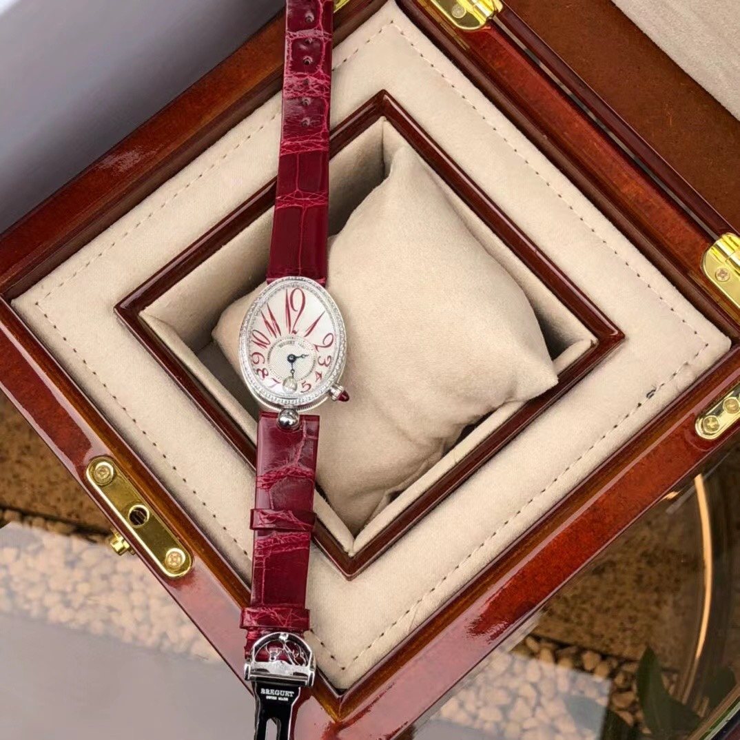 GaGa Milano Burgundy Red Crystal Bezel Watch — front