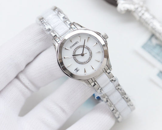 Chanel Silver White Dial Bracelet Watch — hero