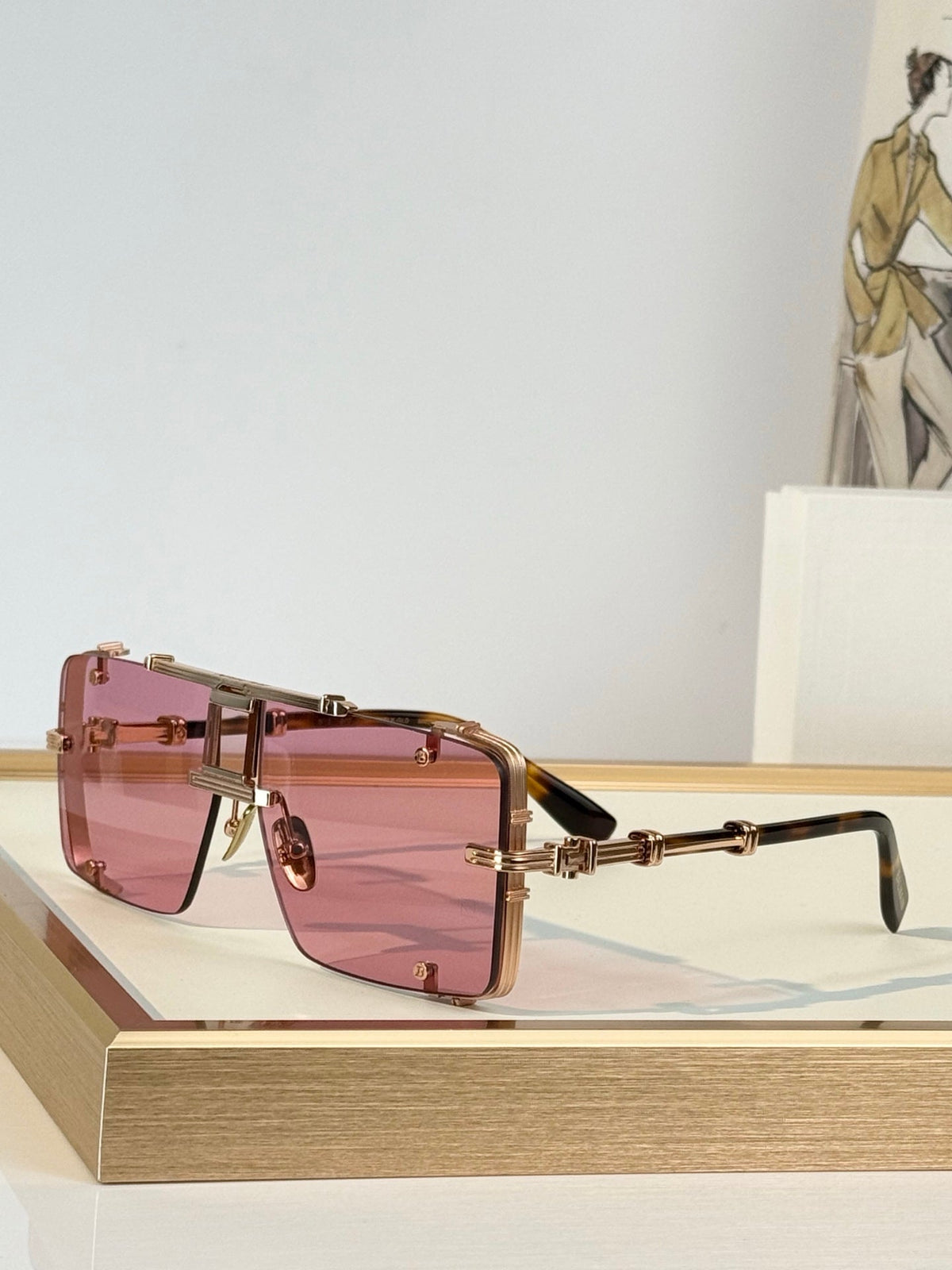 Balmain BPS-271-63//BLK-GLD Sunglasses